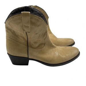 Alan Bilzerian ankle cowboy western leather bootie size 40